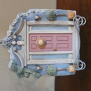 VINTAGE 1980s 3D Fairy Cottage Garden Victorian Door Wall Plaque